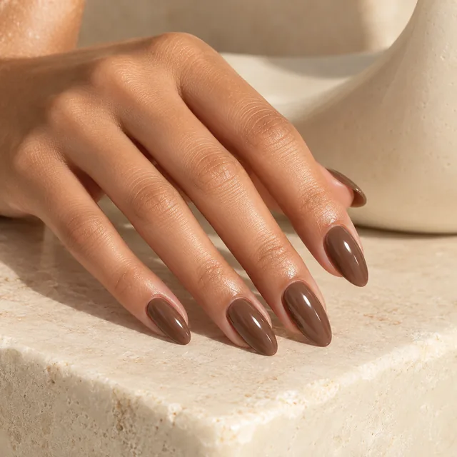 Polished soft-gel nail extensions