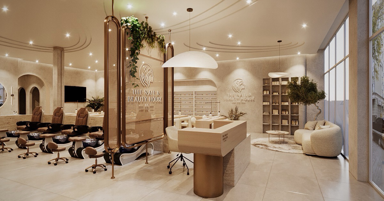 Reception and lounge concept for The Nail & Beauty House