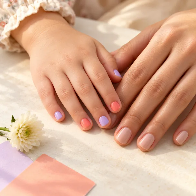 Colourful little-guest manicure